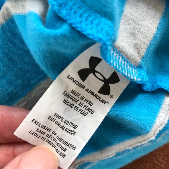 Under Armour Polo Stripe Cotton Heat Gear YXL - Picture 6 of 6